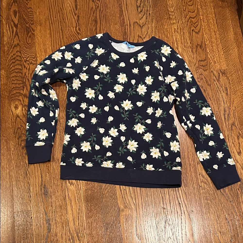 Draper James Navy Floral Top